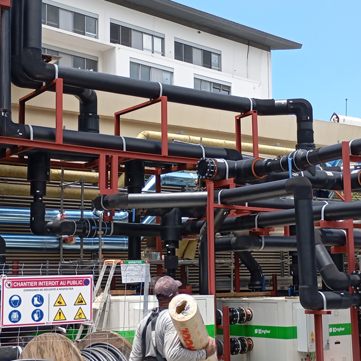 Chantier de réhabilitation de la production de froid au CHU Sud Réunion